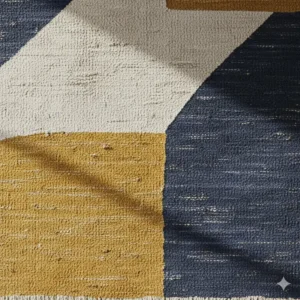 Macro-level detail shot of the fabric wall hanging, showcasing the quality of the print and the woven texture of the large cloth wall art material.