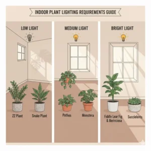 A lighting requirement chart to help you choose the right indoor plants low light for sale for your home.