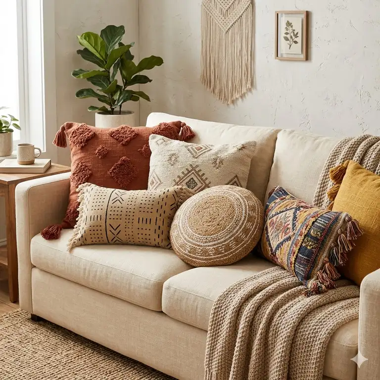 7 Best boho throw pillows for couch to Instantly Revamp Your Living Room!